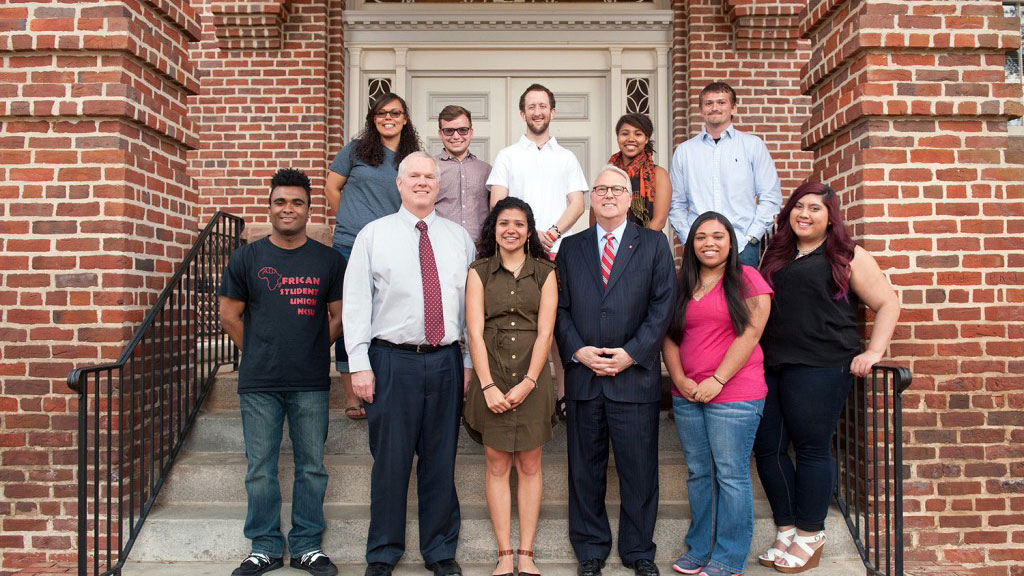Recipients of the Chancellor’s Study Abroad Scholarship met with Chancellor Woodson in April to discuss the impact of study abroad on their NC State education and goals.