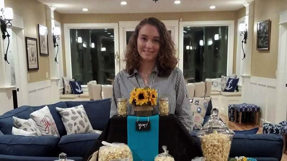 Victoria Robie poses with kettle corn