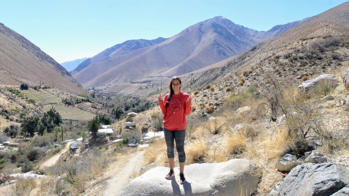 Madeline Merz on a mountain in Chile