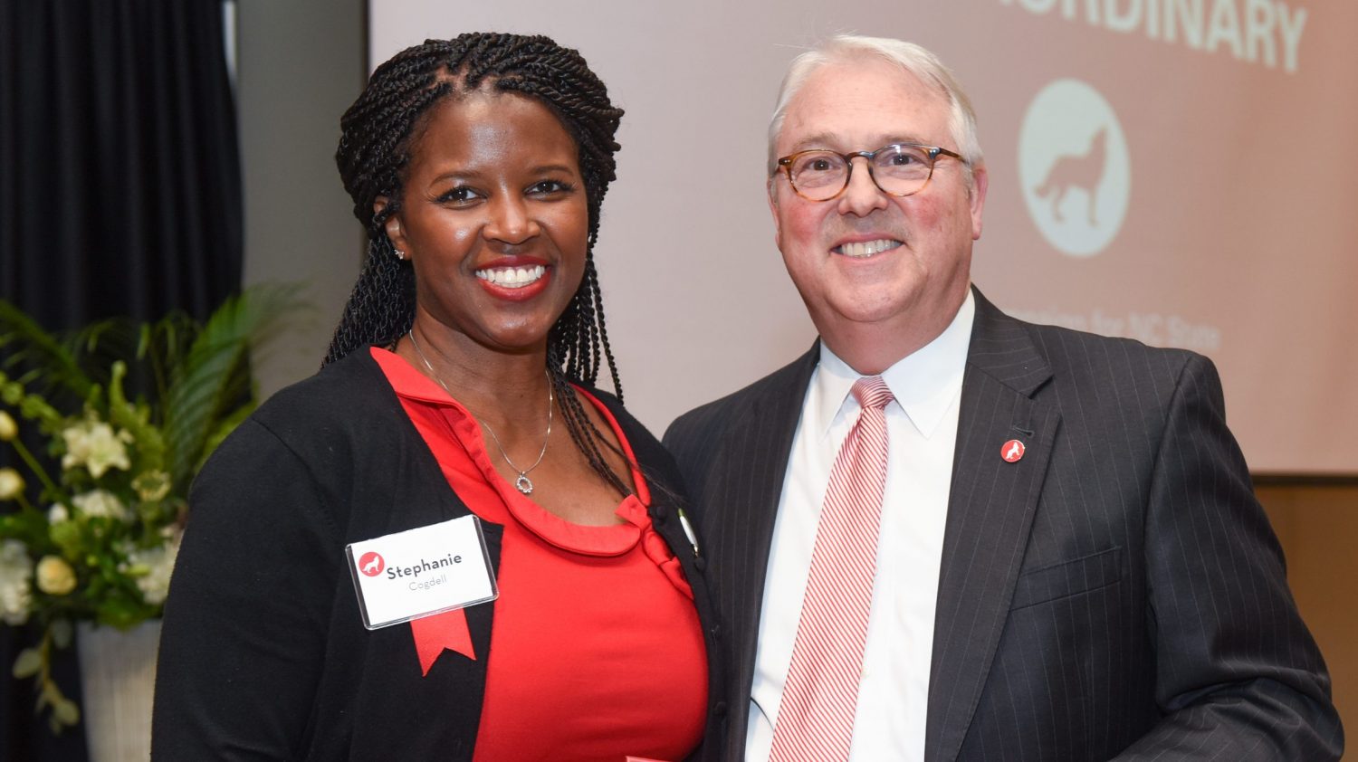 Stephanie Cogdell and Chancellor Woodson