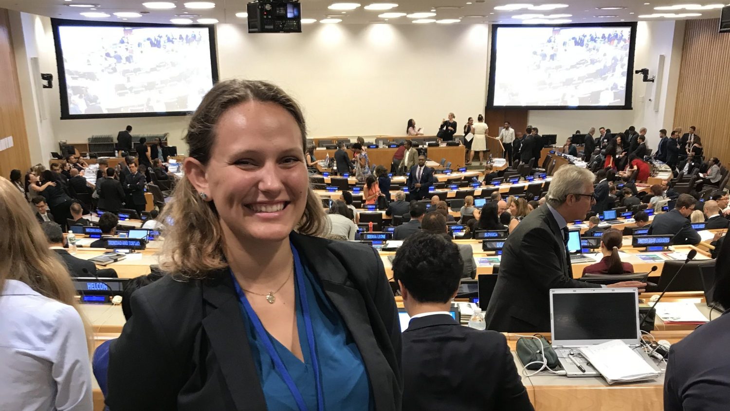 Hannah Cooper at the UN