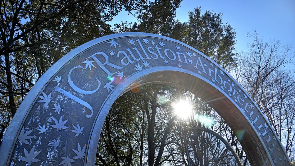 arch engraved with JC Raulston Arboretum