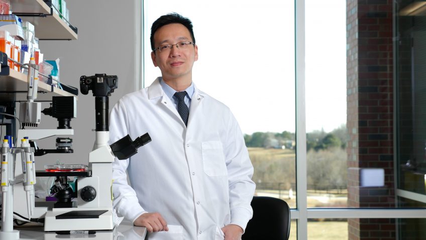 Ke Chang in his lab