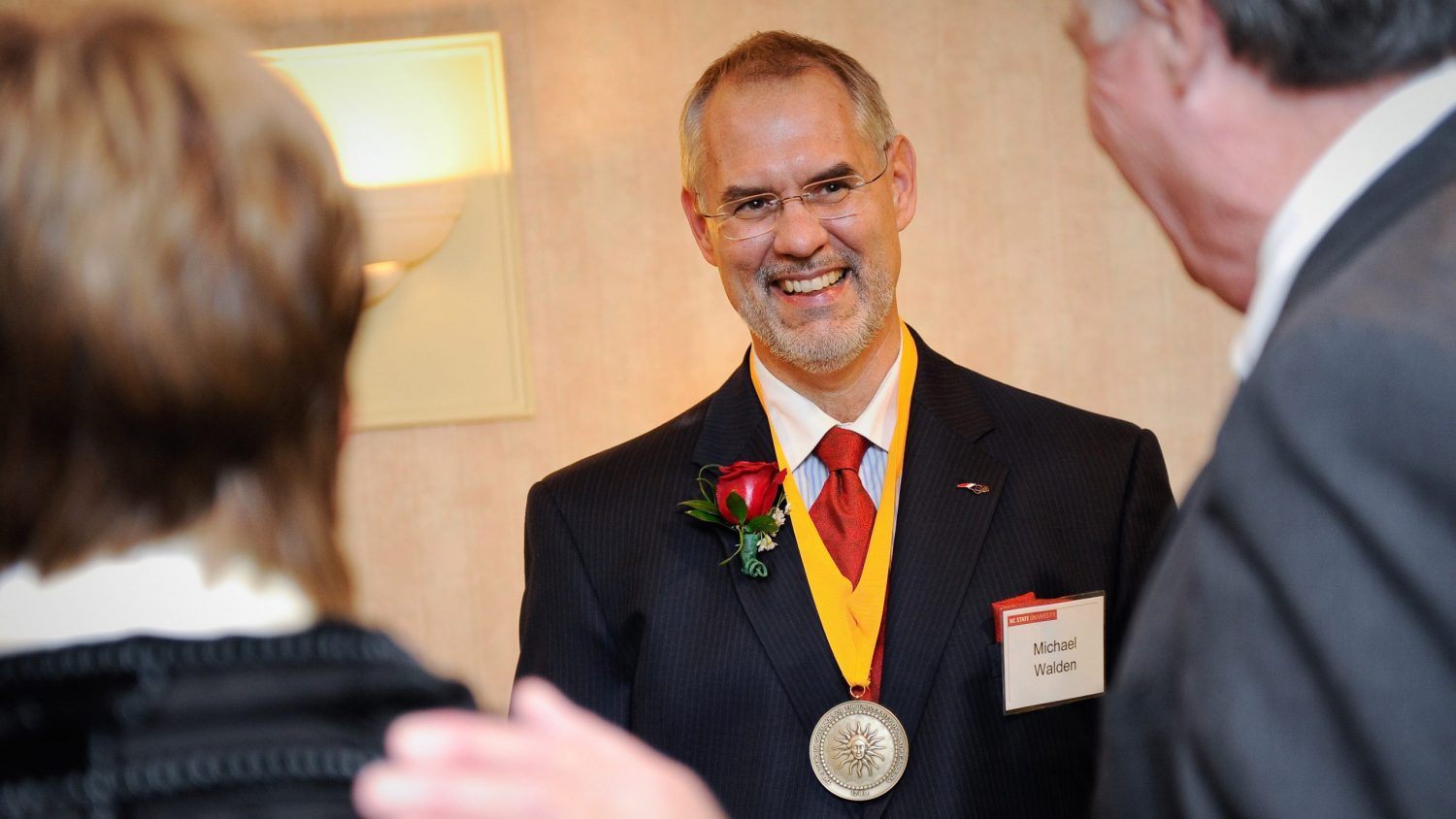 Mike Walden after being presented with the Holladay Medal, NC State’s highest faculty honor
