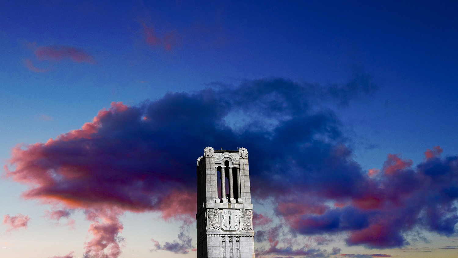 The Memorial Belltower at sunset