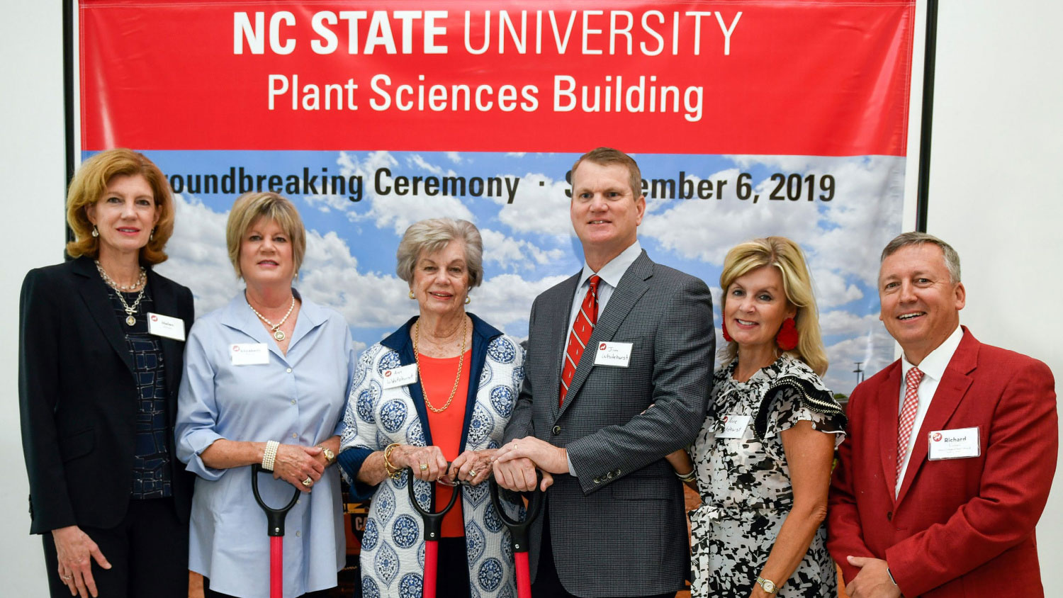 The Whitehurst family at the groundbreaking ceremony for the NC Plant Sciences Building