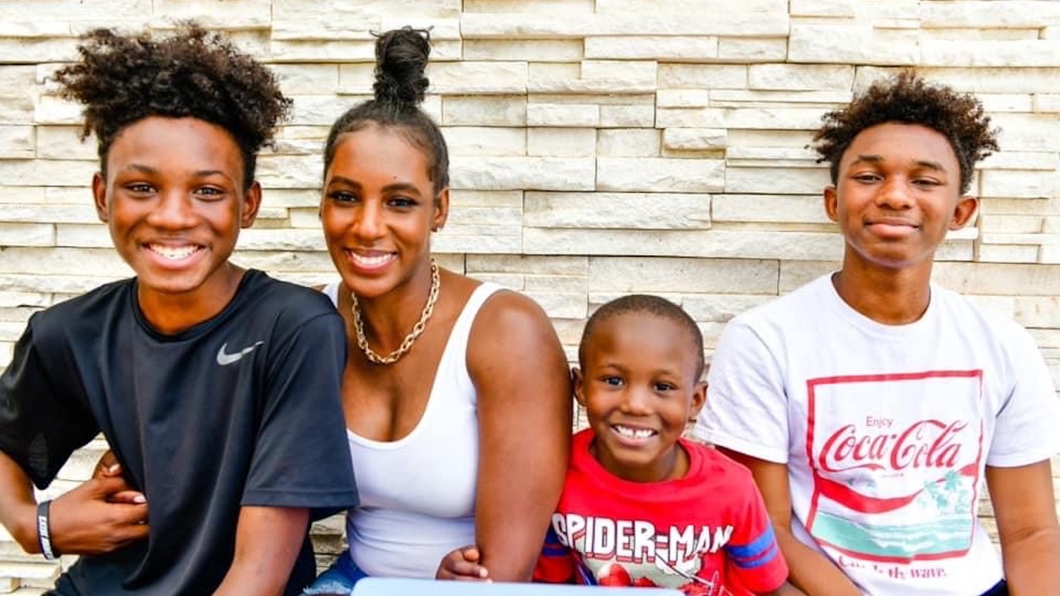 Nasheena Quick Davis and her three sons