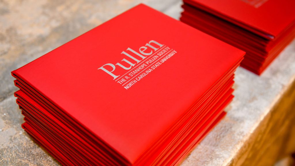 Special Pullen Society certificates were presented to new members during the induction event.
