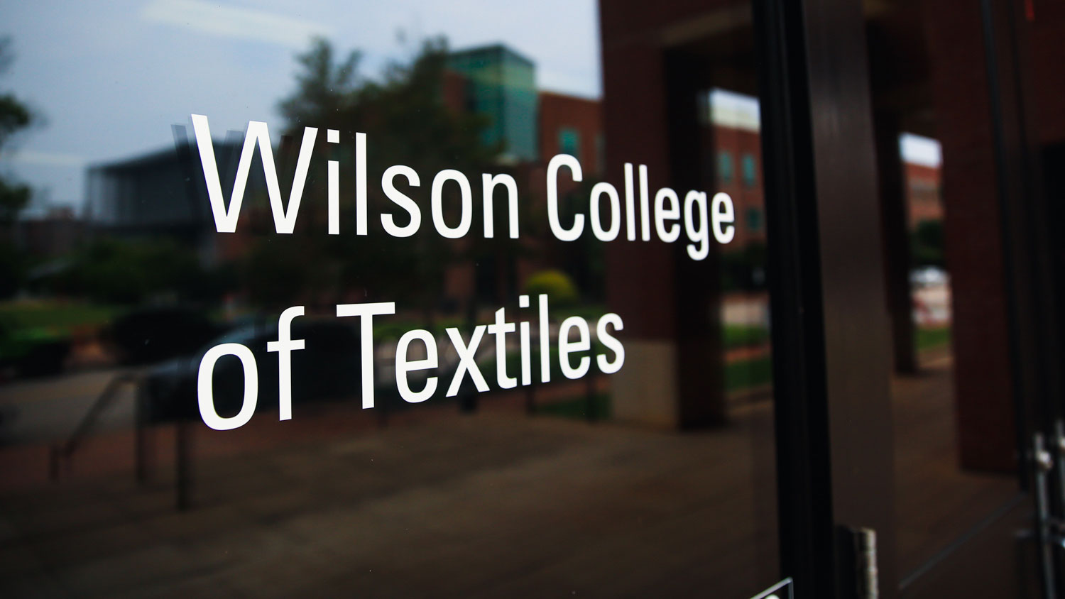 Wilson College of Textiles door label