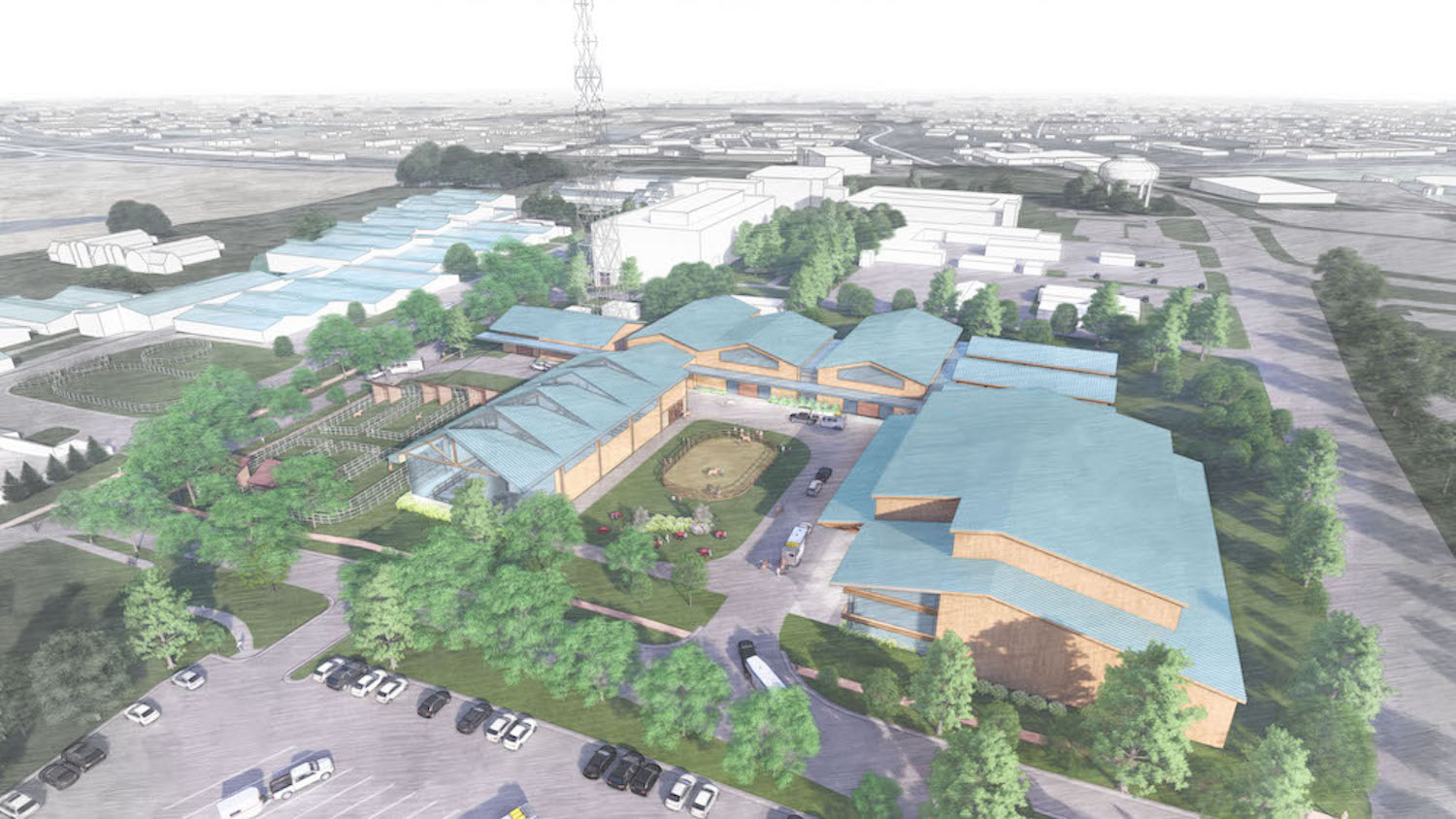 Rendering of the campus developments in the College of Veterinary Medicine
