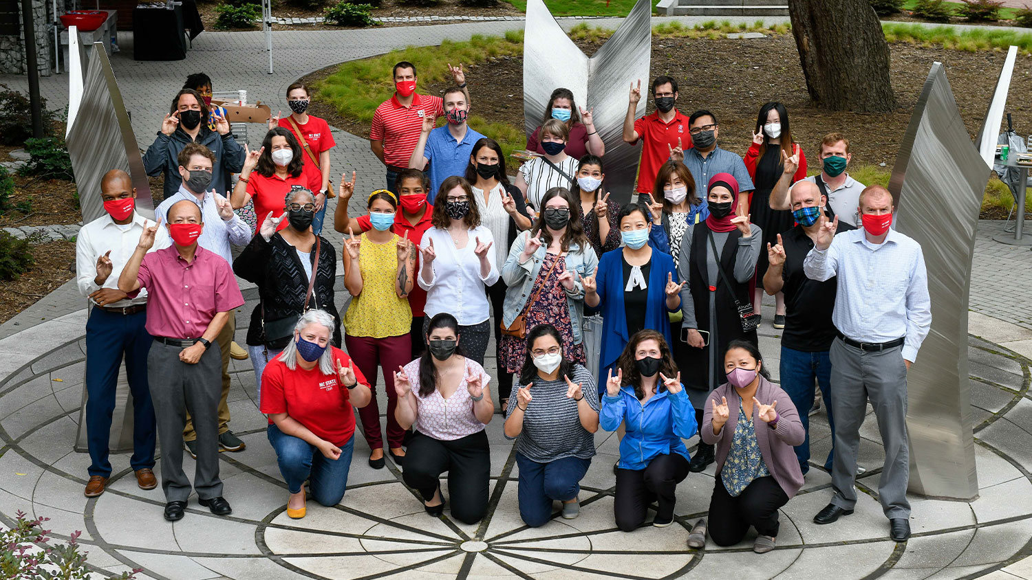 NC State Global group photo with masks