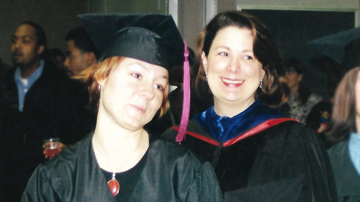 Genevieve Garland and Professor Cynthia Istook at graduation