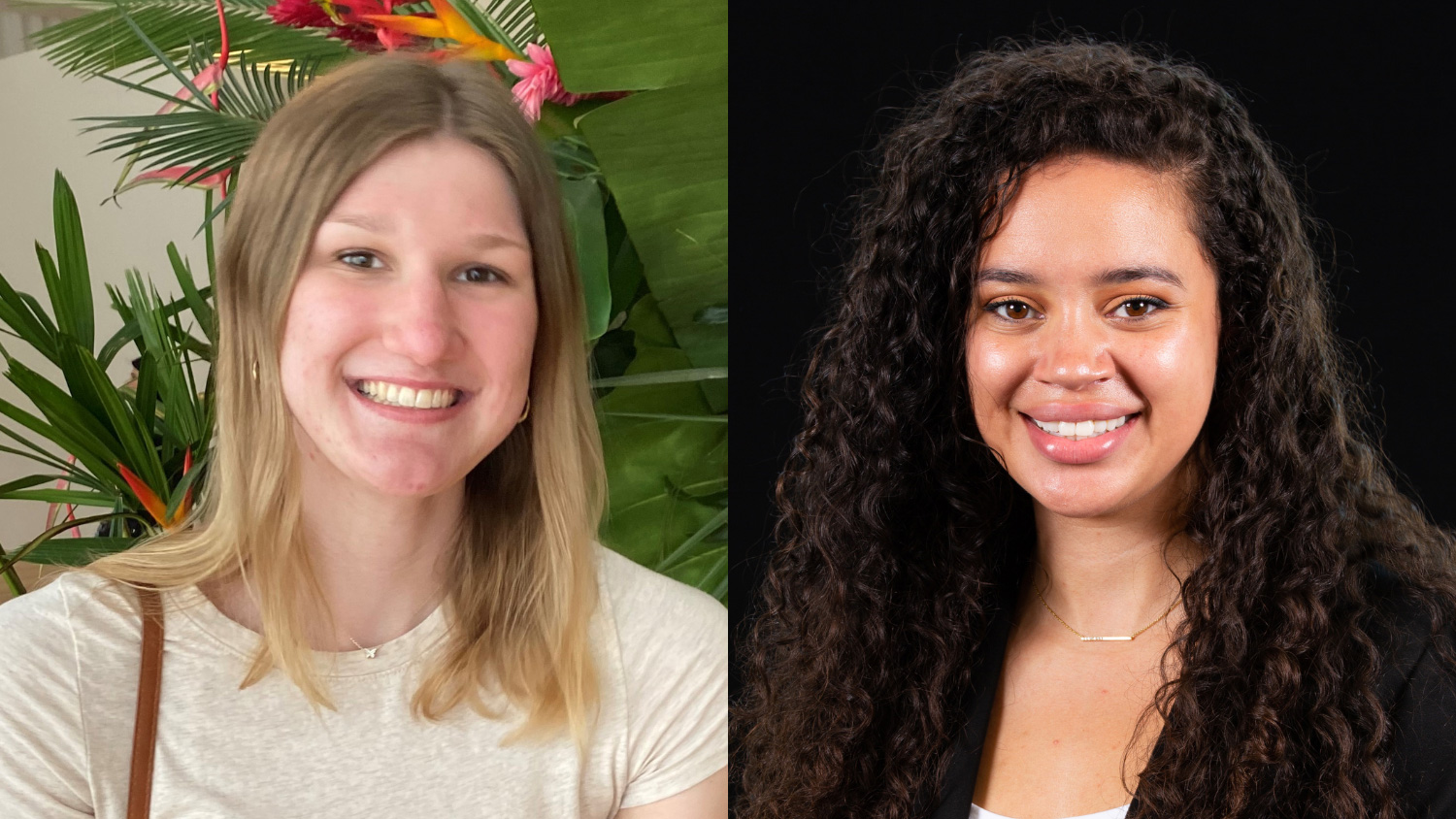 Ally Dolinshek, left, and Caitlyn Frazier, right are both elementary education students at the NC State College of Education.