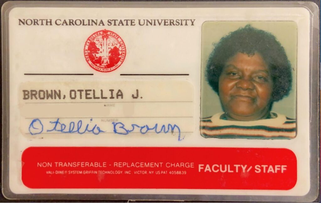 Otellia Brown's NC State employee ID
