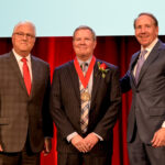 From left: Chancellor Randy Woodson, Mike Constantino and Ed Weisiger Jr.