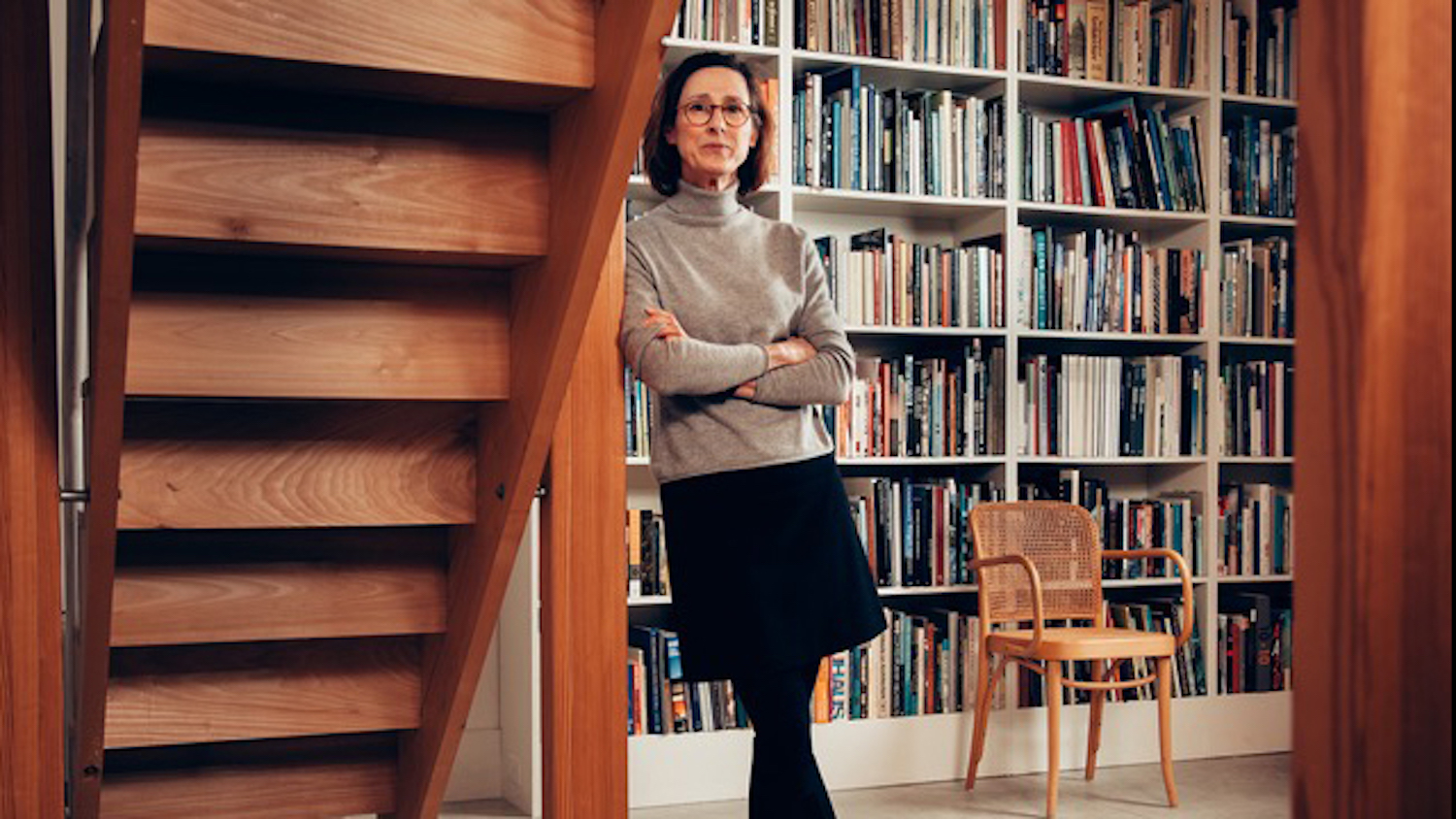 Carol Wilson in her studio library