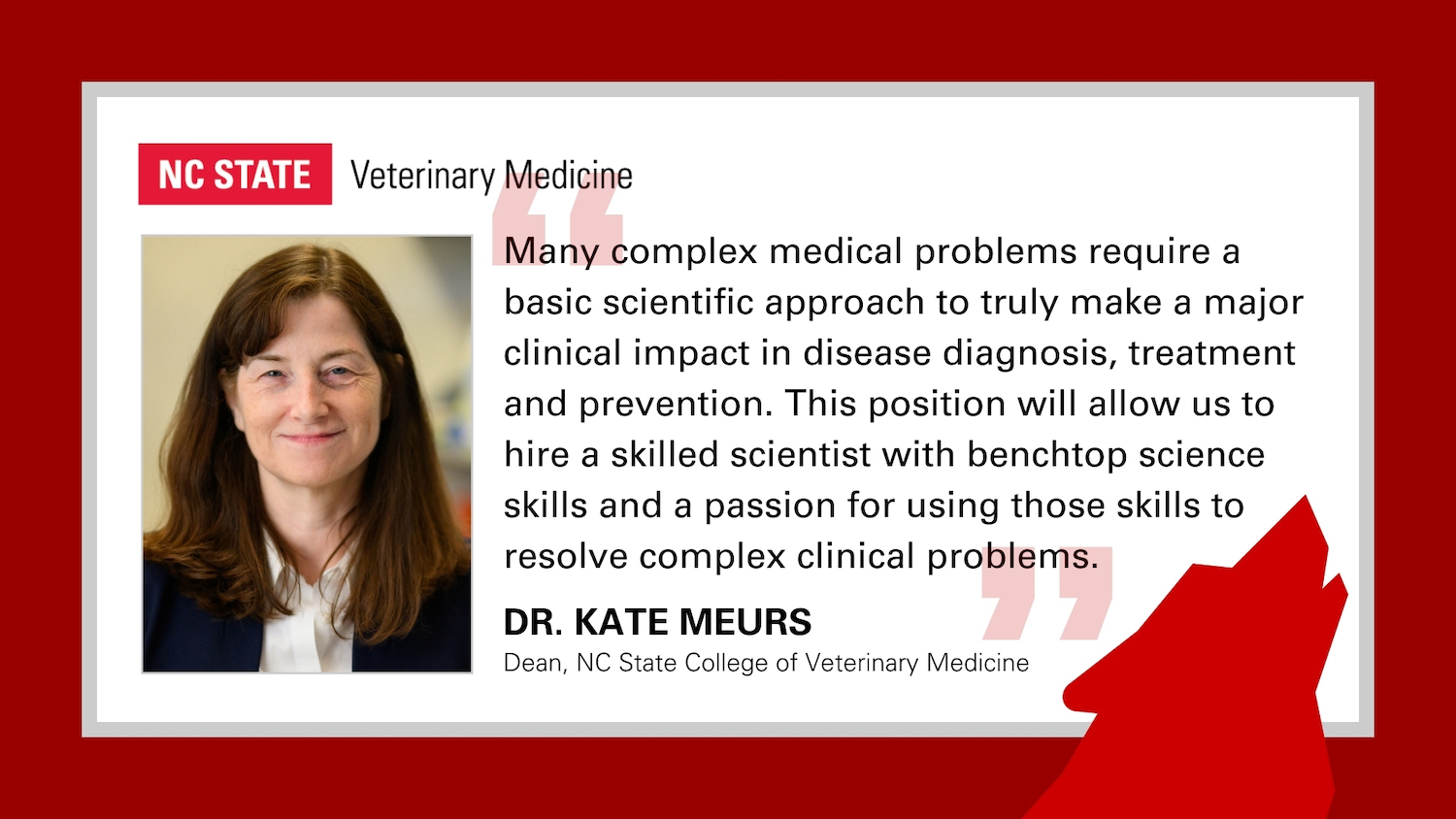 Dr. Kate Meurs photo and quote