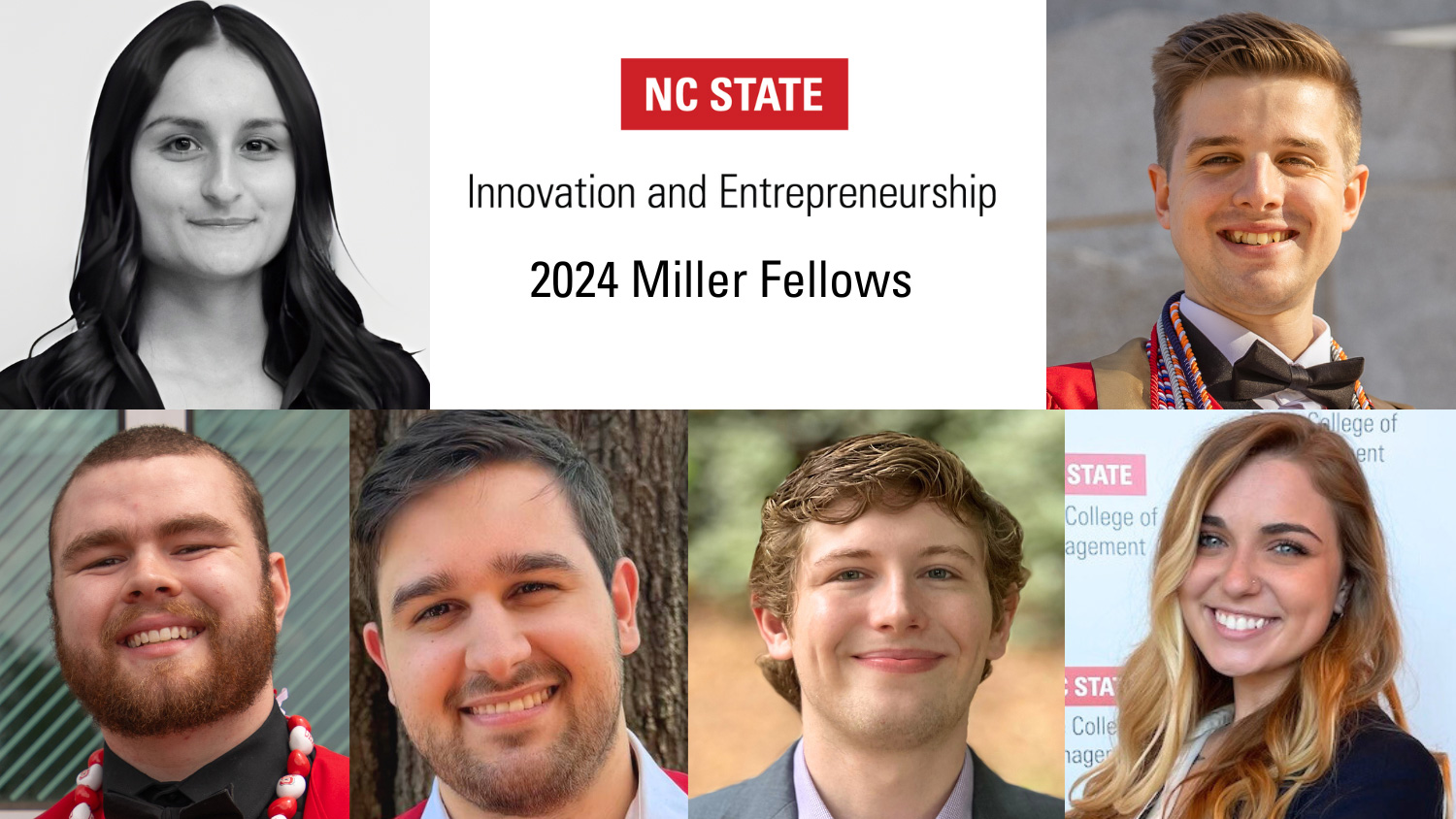 Headshots of Innovation and Entrepreneurship's 2024 Miller Fellows