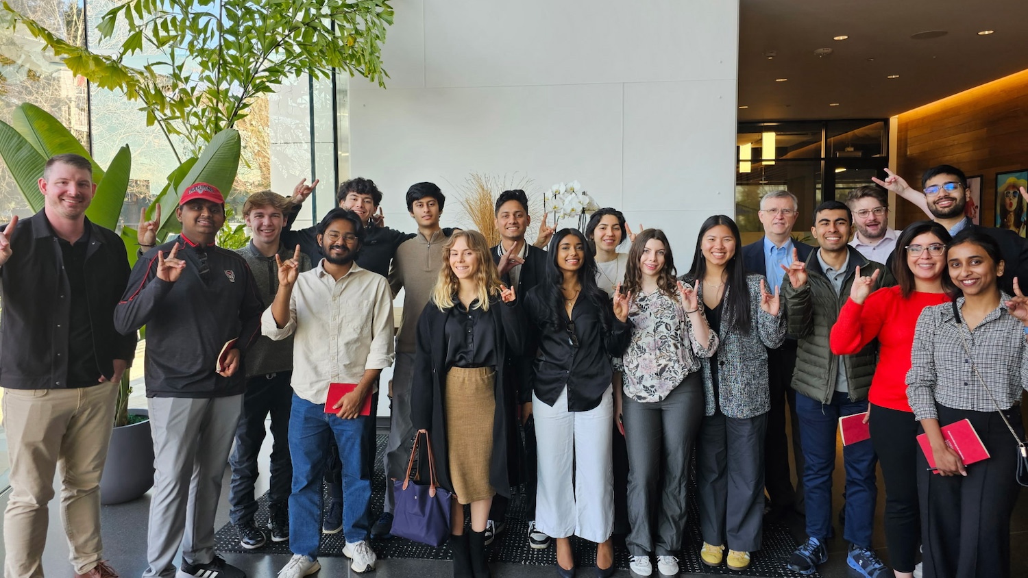 Members of the NC State Innovation and Entrepreneurship pose for a photo during their 2025 spring break trip to Silicon Valley