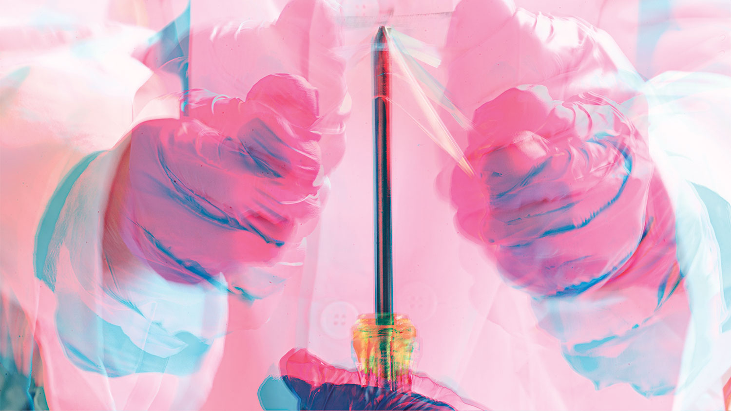 Photo illustration by Joshua Steadman showing a new flexible glass