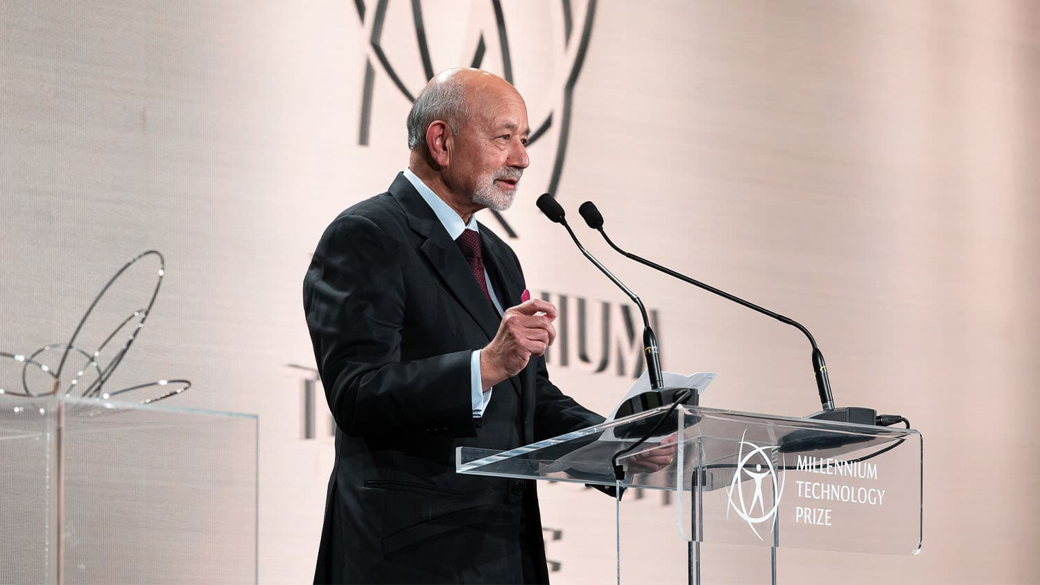 B. Jayant Baliga speaks after receiving the Millennium Technology Prize (Photo credit: Millennium Technology Prize/Technology Academy Finland).