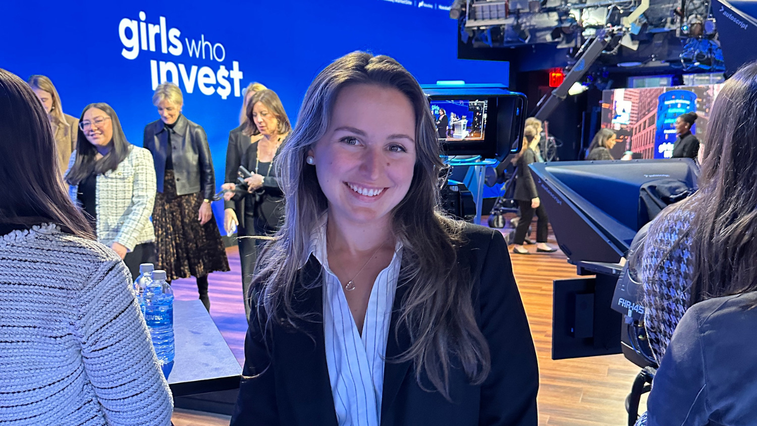 Sophie Scherer after ringing the NASDAQ bell