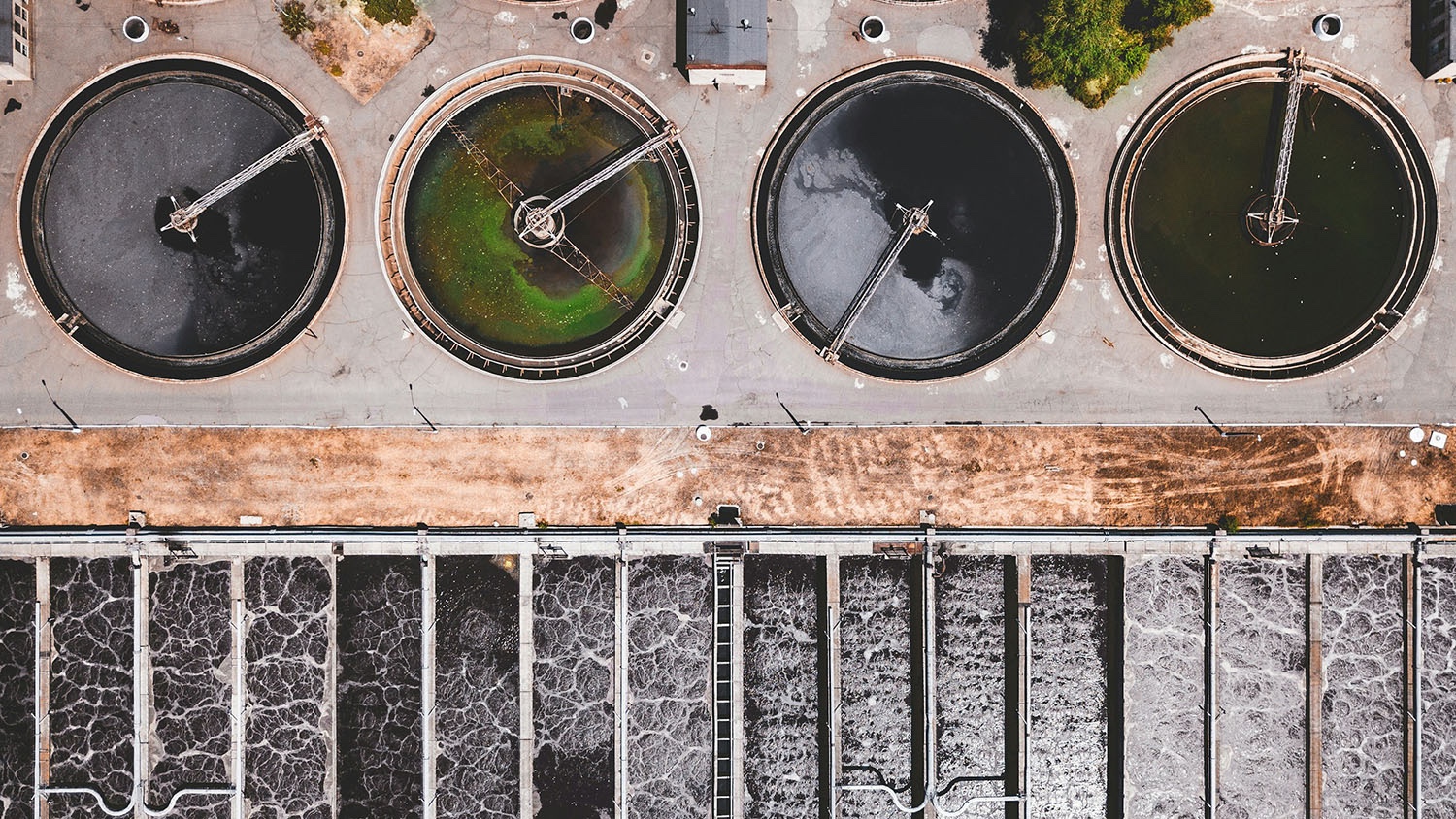 Tanks of water contaminated with phosphorous.