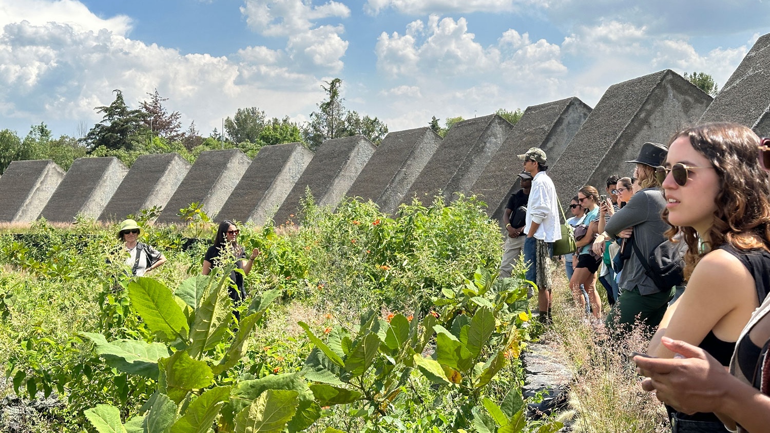 Students visited Espacio Escultórico, a UNESCO World Heritage site made from volcanic rock at UNAM.